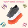 LeIsfIt Toddler Shoes Girls Boys Wide Barefoot Shoes Kids Breathable Sneakers Slip on Tennis Shoe Lightweight Sneakers(Greyorange)
