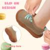 LeIsfIt Toddler Shoes Girls Boys Wide Barefoot Shoes Kids Breathable Sneakers Slip on Tennis Shoe Lightweight Sneakers(Khakibrown)
