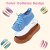 LeIsfIt Toddler Shoes Girls Boys Wide Barefoot Shoes Kids Breathable Sneakers Slip on Tennis Shoe Lightweight Sneakers(Lightblue)