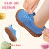 LeIsfIt Toddler Shoes Girls Boys Wide Barefoot Shoes Kids Breathable Sneakers Slip on Tennis Shoe Lightweight Sneakers(Lightblue)