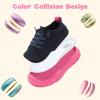 LeIsfIt Toddler Shoes Girls Boys Wide Barefoot Shoes Kids Breathable Sneakers Slip on Tennis Shoe Lightweight Sneakers(Navyrose)