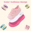 LeIsfIt Toddler Shoes Girls Boys Wide Barefoot Shoes Kids Breathable Sneakers Slip on Tennis Shoe Lightweight Sneakers(Pinkrose)