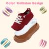 LeIsfIt Toddler Shoes Girls Boys Wide Barefoot Shoes Kids Breathable Sneakers Slip on Tennis Shoe Lightweight Sneakers(Redbrown)