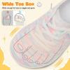 LeIsfIt Toddler Shoes Girls Boys Wide Shoes Kids Zero Drop Minimalist Sneakers Barefoot Slip on Tennis Sneakers(B-hswhit)