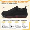 LeIsfIt Toddler Shoes Girls Boys Wide Shoes Kids Zero Drop Minimalist Sneakers Barefoot Slip on Tennis Sneakers(Black)