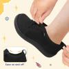 LeIsfIt Toddler Shoes Girls Boys Wide Shoes Kids Zero Drop Minimalist Sneakers Barefoot Slip on Tennis Sneakers(Black)