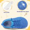 LeIsfIt Toddler Shoes Girls Boys Wide Shoes Kids Zero Drop Minimalist Sneakers Barefoot Slip on Tennis Sneakers(Blue)