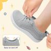 LeIsfIt Toddler Shoes Girls Boys Wide Shoes Kids Zero Drop Minimalist Sneakers Barefoot Slip on Tennis Sneakers(C-grey)