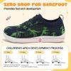 LeIsfIt Toddler Shoes Girls Boys Wide Shoes Kids Zero Drop Minimalist Sneakers Barefoot Slip on Tennis Sneakers(Navydinasour)