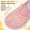 LeIsfIt Toddler Shoes Girls Boys Wide Shoes Kids Zero Drop Minimalist Sneakers Barefoot Slip on Tennis Sneakers(Pink)