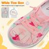 LeIsfIt Toddler Shoes Girls Boys Wide Shoes Kids Zero Drop Minimalist Sneakers Barefoot Slip on Tennis Sneakers(Pinklove)