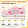 LeIsfIt Toddler Shoes Girls Boys Wide Shoes Kids Zero Drop Minimalist Sneakers Barefoot Slip on Tennis Sneakers(Pinklove)