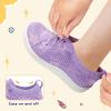 LeIsfIt Toddler Shoes Girls Boys Wide Shoes Kids Zero Drop Minimalist Sneakers Barefoot Slip on Tennis Sneakers(Purple)
