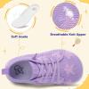 LeIsfIt Toddler Shoes Girls Boys Wide Shoes Kids Zero Drop Minimalist Sneakers Barefoot Slip on Tennis Sneakers(Purple)