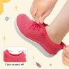 LeIsfIt Toddler Shoes Girls Boys Wide Shoes Kids Zero Drop Minimalist Sneakers Barefoot Slip on Tennis Sneakers(Rose)