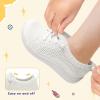 LeIsfIt Toddler Shoes Girls Boys Wide Shoes Kids Zero Drop Minimalist Sneakers Barefoot Slip on Tennis Sneakers(White)