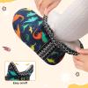 LeIsfIt Toddler Slippers Boys Girls Cozy Warm House Shoes Kids Non-slip Winter Slipper Booties Slip on Plush Lining Sock Slippers(Dinosaur)