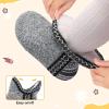 LeIsfIt Toddler Slippers Boys Girls Cozy Warm House Shoes Kids Non-slip Winter Slipper Booties Slip on Plush Lining Sock Slippers(Grey)