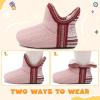 LeIsfIt Toddler Slippers Boys Girls Cozy Warm House Shoes Kids Non-slip Winter Slipper Booties Slip on Plush Lining Sock Slippers(Pink)