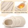 LeIsfIt Toddler Slippers Boys Girls House Shoes Soft Warm Kids House Slippers Slip on Cozy Bedroom Sock Shoes Non-slip Indoor Outdoor Slipper Shoe(Beige)
