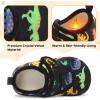 LeIsfIt Toddler Slippers Boys Girls House Shoes Soft Warm Kids House Slippers Slip on Cozy Bedroom Sock Shoes Non-slip Indoor Outdoor Slipper Shoe(Blackdinosaur)