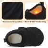 LeIsfIt Toddler Slippers Boys Girls House Shoes Soft Warm Kids House Slippers Slip on Cozy Bedroom Sock Shoes Non-slip Indoor Outdoor Slipper Shoe(Black)
