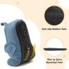 LeIsfIt Toddler Slippers Boys Girls House Shoes Soft Warm Kids House Slippers Slip on Cozy Bedroom Sock Shoes Non-slip Indoor Outdoor Slipper Shoe(Cyan)