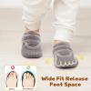 LeIsfIt Toddler Slippers Boys Girls House Shoes Soft Warm Kids House Slippers Slip on Cozy Bedroom Sock Shoes Non-slip Indoor Outdoor Slipper Shoe(Grey)