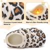 LeIsfIt Toddler Slippers Boys Girls House Shoes Soft Warm Kids House Slippers Slip on Cozy Bedroom Sock Shoes Non-slip Indoor Outdoor Slipper Shoe(Leopard)
