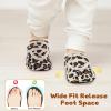 LeIsfIt Toddler Slippers Boys Girls House Shoes Soft Warm Kids House Slippers Slip on Cozy Bedroom Sock Shoes Non-slip Indoor Outdoor Slipper Shoe(Leopard)