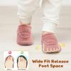 LeIsfIt Toddler Slippers Boys Girls House Shoes Soft Warm Kids House Slippers Slip on Cozy Bedroom Sock Shoes Non-slip Indoor Outdoor Slipper Shoe(Pink)