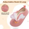 LeIsfIt Toddler Slippers Boys Girls House Shoes Soft Warm Kids House Slippers Slip on Cozy Bedroom Sock Shoes Non-slip Indoor Outdoor Slipper Shoe(Pink)