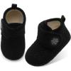 LeIsfIt Toddler Slippers Boys Girls House Slippers Kids Winter Boots Warm Lightweight House Shoes Non-slip Indoor Slipper Shoes(A-black)