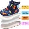 LeIsfIt Toddler Slippers Boys Girls House Slippers Kids Winter Boots Warm Lightweight House Shoes Non-slip Indoor Slipper Shoes(A-bluedinosaur)