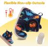 LeIsfIt Toddler Slippers Boys Girls House Slippers Kids Winter Boots Warm Lightweight House Shoes Non-slip Indoor Slipper Shoes(A-bluedinosaur)