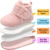 LeIsfIt Toddler Slippers Boys Girls House Slippers Kids Winter Boots Warm Lightweight House Shoes Non-slip Indoor Slipper Shoes(A-pink)