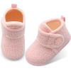 LeIsfIt Toddler Slippers Boys Girls House Slippers Kids Winter Boots Warm Lightweight House Shoes Non-slip Indoor Slipper Shoes(A-pink)