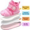 LeIsfIt Toddler Slippers Boys Girls House Slippers Kids Winter Boots Warm Lightweight House Shoes Non-slip Indoor Slipper Shoes(A-pinkpattern)