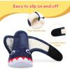 LeIsfIt Toddler Slippers Boys Girls House Slippers Kids Winter Boots Warm Lightweight House Shoes Non-slip Indoor Slipper Shoes(C-blueshark)