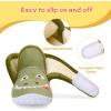 LeIsfIt Toddler Slippers Boys Girls House Slippers Kids Winter Boots Warm Lightweight House Shoes Non-slip Indoor Slipper Shoes(C-green Dinosaur)