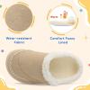 LeIsfIt Toddler Slippers Boys Girls Moccasin Slippers Kids Warm Slip-On House Shoes with Non-Slip Sole for Indoor & Outdoor(Apricot)
