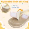 LeIsfIt Toddler Slippers Boys Girls Moccasin Slippers Kids Warm Slip-On House Shoes with Non-Slip Sole for Indoor & Outdoor(Apricot)