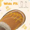 LeIsfIt Toddler Slippers Boys Girls Moccasin Slippers Kids Warm Slip-On House Shoes with Non-Slip Sole for Indoor & Outdoor(Brown)
