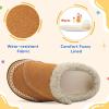 LeIsfIt Toddler Slippers Boys Girls Moccasin Slippers Kids Warm Slip-On House Shoes with Non-Slip Sole for Indoor & Outdoor(Brown)