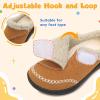 LeIsfIt Toddler Slippers Boys Girls Moccasin Slippers Kids Warm Slip-On House Shoes with Non-Slip Sole for Indoor & Outdoor(Brown)