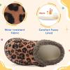 LeIsfIt Toddler Slippers Boys Girls Moccasin Slippers Kids Warm Slip-On House Shoes with Non-Slip Sole for Indoor & Outdoor(Leopard)