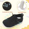LeIsfIt Toddler Walking Shoes Boys Girls Slip-On Barefoot Shoes Kids Breathable Sneakers Non-Slip Lightweight Tennis Shoe(Black)
