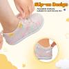 LeIsfIt Toddler Walking Shoes Boys Girls Slip-On Barefoot Shoes Kids Breathable Sneakers Non-Slip Lightweight Tennis Shoe(Colorful)