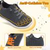 LeIsfIt Toddler Walking Shoes Boys Girls Slip-On Barefoot Shoes Kids Breathable Sneakers Non-Slip Lightweight Tennis Shoe(Dark Grey)