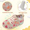 LeIsfIt Toddler Walking Shoes Boys Girls Slip-On Barefoot Shoes Kids Breathable Sneakers Non-Slip Lightweight Tennis Shoe(Khaki Pattern)